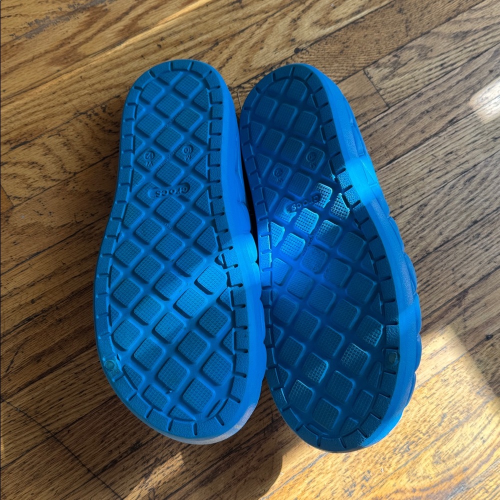 Blue Crocs Quilted Clogs - Picture 2 of 2